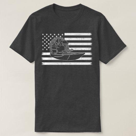 Amerikanische Flagge des Airboat T-Shirt (Design vorne)