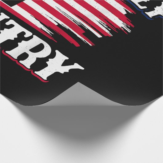 Amerikanische Flagge des Gottes, Familie, Christli Geschenkpapier (Ecke)
