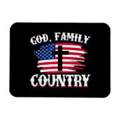 Amerikanische Flagge des Gottes, Familie, Christli Magnet (Horizontal)