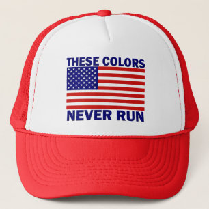Amerikanische Flagge, die diese Farben nie Hut füh Truckerkappe