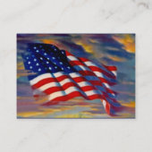 AMERIKANISCHE FLAGGE, DIE IN DIE VISITENKARTE (Rückseite)