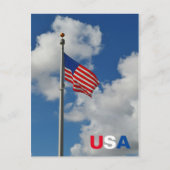 Amerikanische Flagge, die rot weiß und blau-patroo Postkarte (Vorderseite)