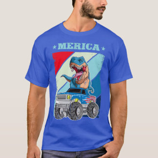 Amerikanische Flagge Dinosaurier Monster Truck für T-Shirt