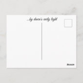 Amerikanische Flagge durch Morgenröte Postkarte (Rückseite)