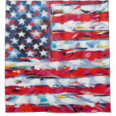 Amerikanische Flagge Duschvorhang (Vorderseite)