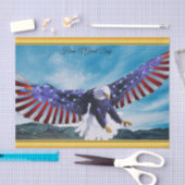 Amerikanische Flagge Eagle, das in die Seidenpapier (Handwerk)