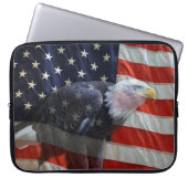 Amerikanische Flagge Eagle Laptopschutzhülle (Vorderseite)