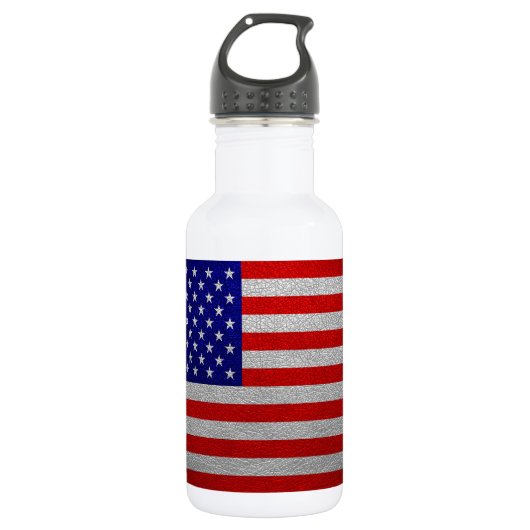 Amerikanische Flagge Edelstahlflasche (Vorderseite)
