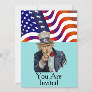Amerikanische Flagge Einladung