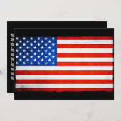 Amerikanische Flagge Einladung (Vorne/Hinten)