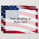 Amerikanische Flagge Einladung (Vorne/Hinten)