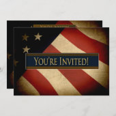 AMERIKANISCHE FLAGGE - EINLADUNG (Vorne/Hinten)