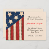 Amerikanische Flagge Einladung (Vorne/Hinten)
