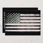 Amerikanische Flagge Einladung (Vorne/Hinten)