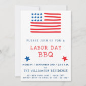 Amerikanische Flagge | Einladung zur GRILLEN am Ar (Vorderseite)