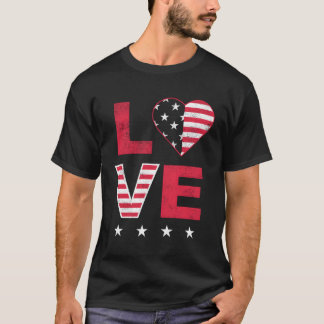 Amerikanische Flagge Er Red White Blue 4. Juli Top