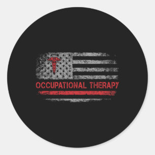 Amerikanische Flagge Ergotherapie OT Student Ck T Runder Aufkleber