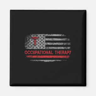 Amerikanische Flagge Ergotherapie OT Student Rücke Magnet