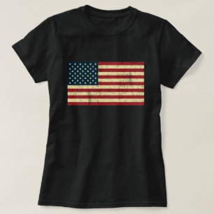 Amerikanische Flagge erschüttert T-Shirt