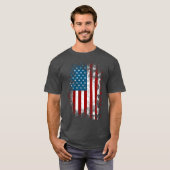 Amerikanische Flagge erschüttert T-Shirt (Vorne ganz)