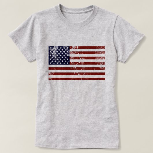 Amerikanische Flagge erschüttert T-Shirt (Design vorne)