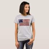 Amerikanische Flagge erschüttert T-Shirt (Vorne ganz)