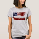 Amerikanische Flagge erschüttert T-Shirt (Vorderseite)