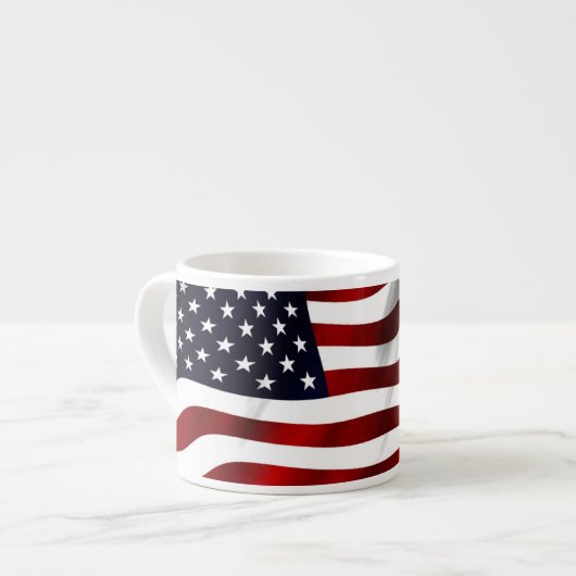 Amerikanische Flagge Espressotasse (Vorderseite Links)