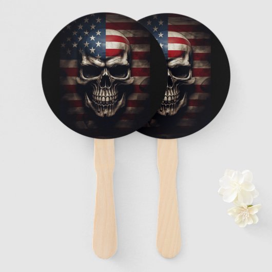 Amerikanische Flagge Fächer (Vorne und Hinten)