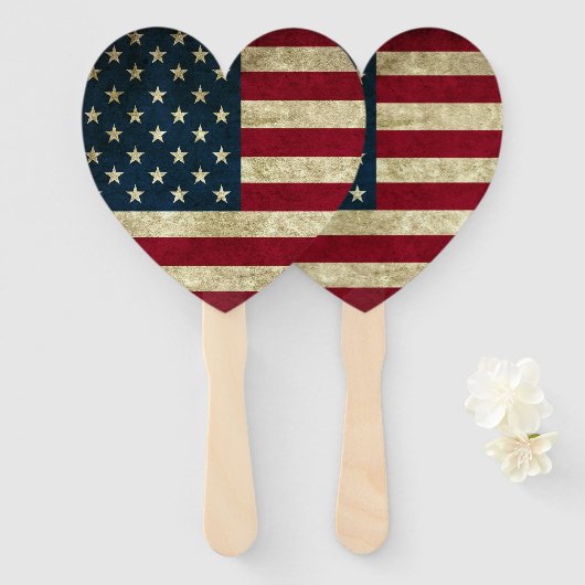 Amerikanische Flagge Fächer (Vorne und Hinten)