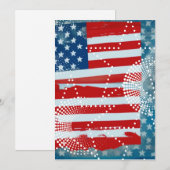 Amerikanische Flagge Feiertagskarte (Vorne/Hinten)