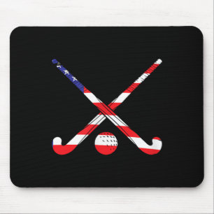 Amerikanische Flagge Feldhockey Patriot Usa Sport  Mousepad