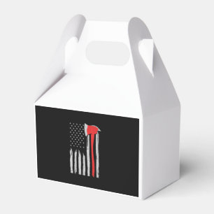 Amerikanische Flagge Feuerwehrmann Roter Feuerwehr Geschenkschachtel