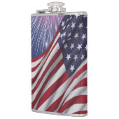 Amerikanische Flagge & Feuerwerk Flachmann (Links)
