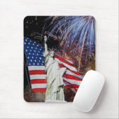 Amerikanische Flagge, Feuerwerke und Mousepad (Mit Mouse)