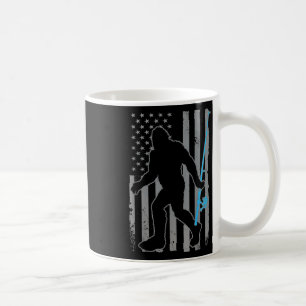 Amerikanische Flagge Fisch Angler Fischer Lustig B Kaffeetasse