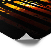 Amerikanische Flagge Fisch Fischer Fischer Lustig Poster (Ecke)