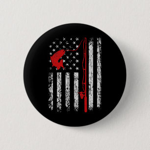Amerikanische Flagge Fischen Rod Patriotic Fishing Button