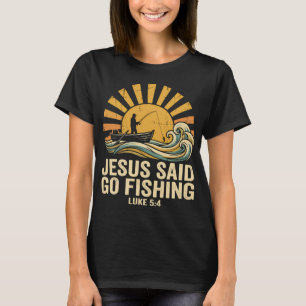 Amerikanische Flagge Fischen T-Shirt