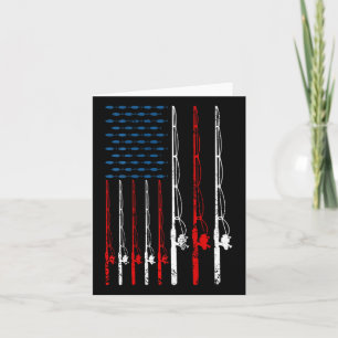 Amerikanische Flagge Fischen über Vintages Fi Karte