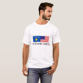amerikanische Flagge, Flag_of_Kosovo, STEHEN WIR T-Shirt (Vorne ganz)