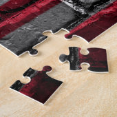 Amerikanische Flagge, Flagge auf Steinen Jigsaw Pu Puzzle (Seite)