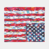 Amerikanische Flagge Fleecedecke (Vorderseite (Horizontal))