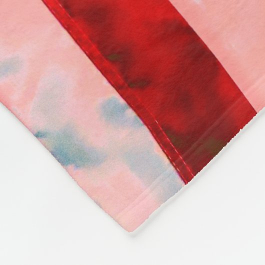 Amerikanische Flagge Fleecedecke (Ecke)