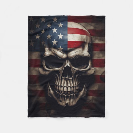 Amerikanische Flagge Fleecedecke (Vorderseite)