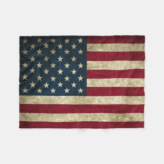 Amerikanische Flagge Fleecedecke (Vorderseite (Horizontal))