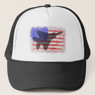 Amerikanische Flagge Flugzeug Patriotische Luftwaf Truckerkappe