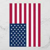 Amerikanische Flagge Folieneinladung (Rückseite)