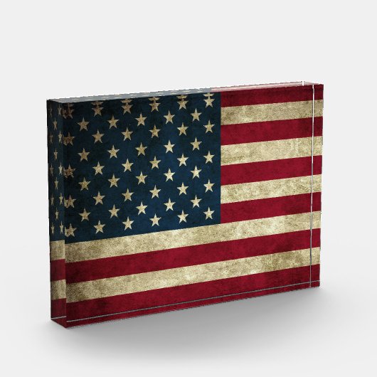 Amerikanische Flagge Fotoblock (Links)