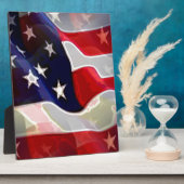 Amerikanische Flagge Fotoplatte (Seite)